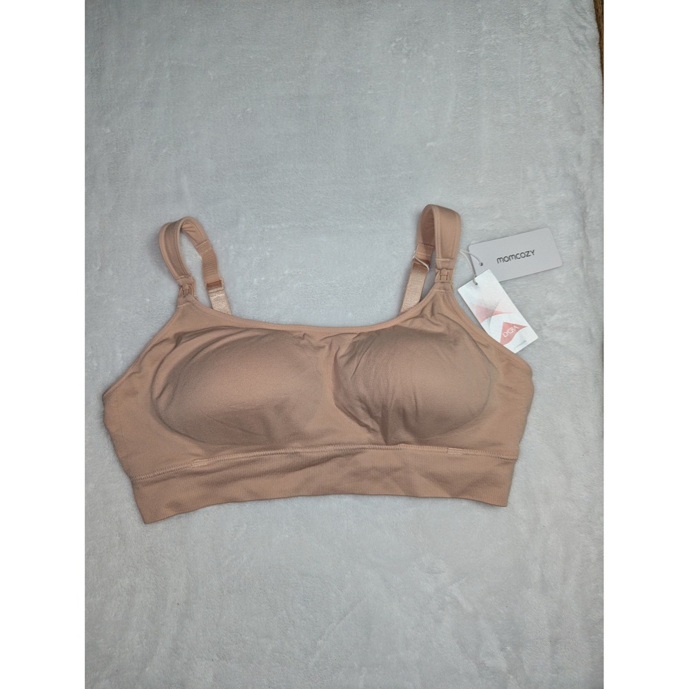 Momcozy Nursing Bra XL Nude Seamless Wireless‎ Maternity Breastfeeding Bra